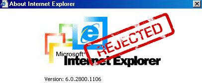 Reject Internet Explorer 6